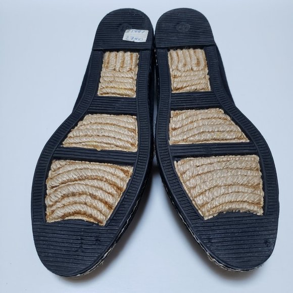 Gb Bravo Black Espadrille Canvas Flat Loafers EU37 - Picture 10 of 13